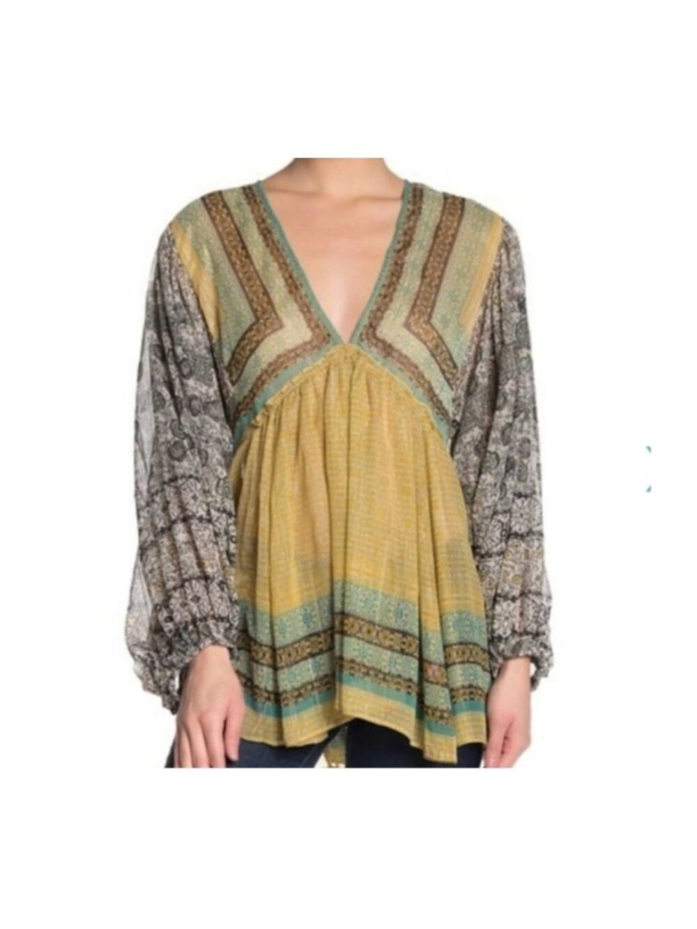 NWOT | Free People Aliyah Printed Tunic | Sz M